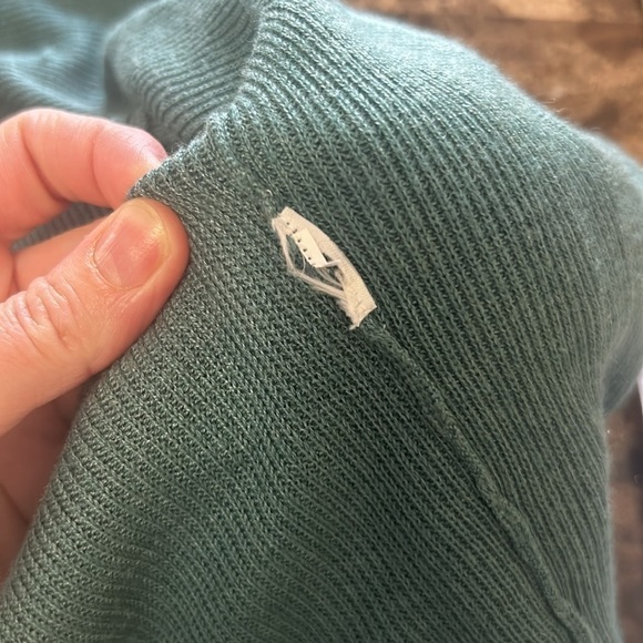 Eileen Fisher Teal Slouchy Open Cardigan Sweater Silk Organic Blend Cotton XS - Picture 10 of 10